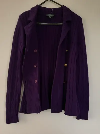 Cárdigan morado lauren ralph lauren M - miniatura 2