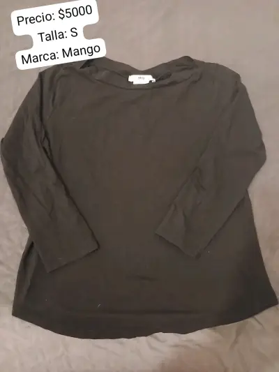 Poleras negras y naranjas Mango manga 3/4 - miniatura 1