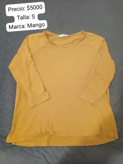 Poleras negras y naranjas Mango manga 3/4 - miniatura 2