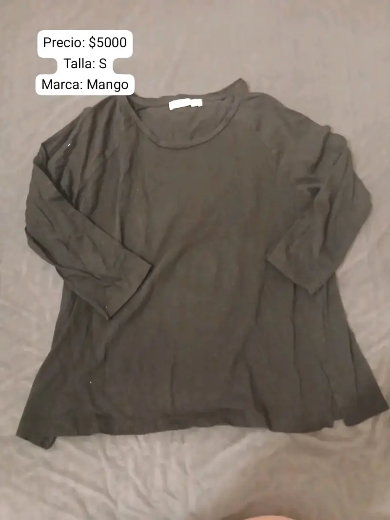Poleras negras y naranjas Mango manga 3/4 - 4