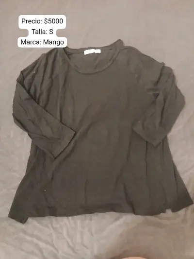 Poleras negras y naranjas Mango manga 3/4 - miniatura 4