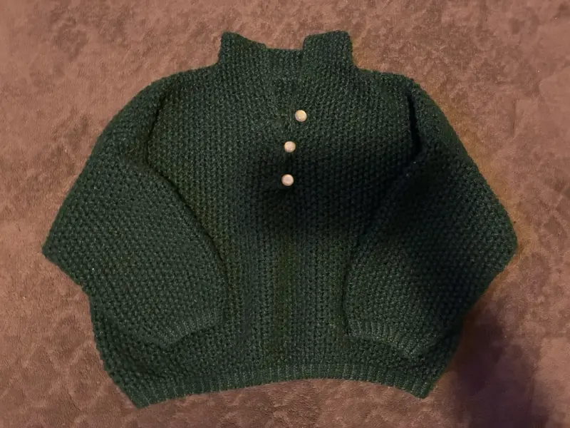 Chaleco verde oscuro de lana