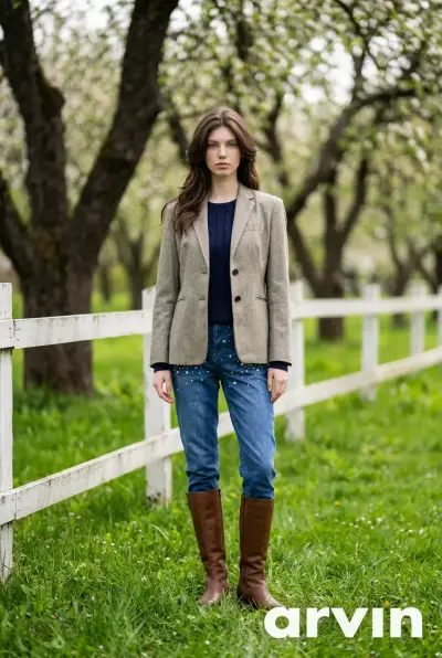 Chaqueta gris de lana lauren ralph lauren - miniatura 6