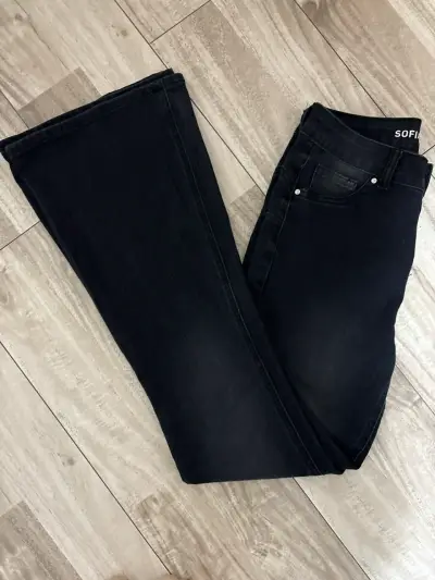 Jeans negros flare mujer - miniatura 1