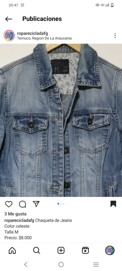 Chaqueta de mezclilla azul - miniatura 4