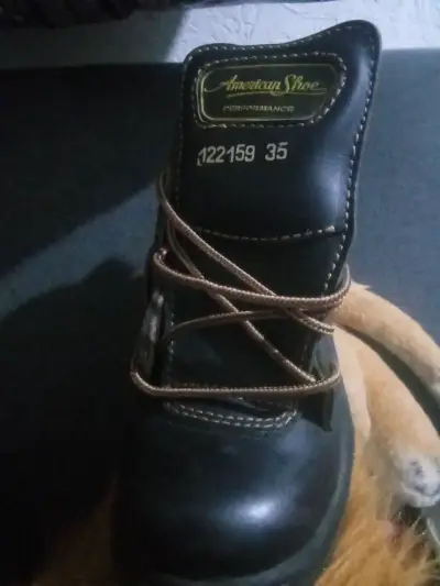 Botas de cuero negras American Shoe - miniatura 1