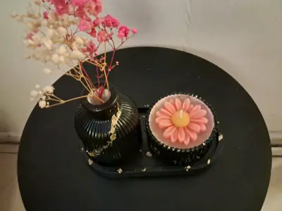 Set de adorno con vela decorativa - miniatura 2
