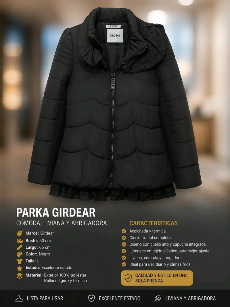 Parka negra Girdear térmica