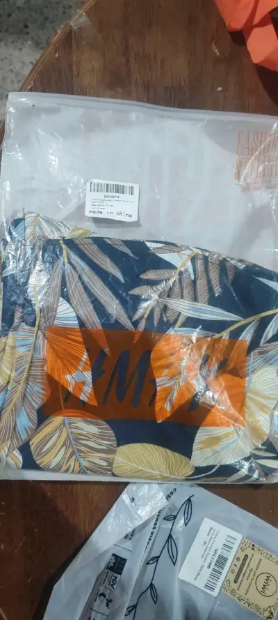 Camisa hawaiana estampado hojas - miniatura 3