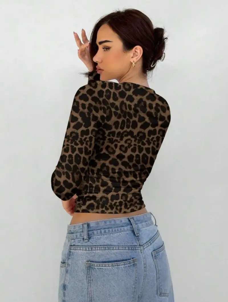 Camiseta manga larga animal print - 2