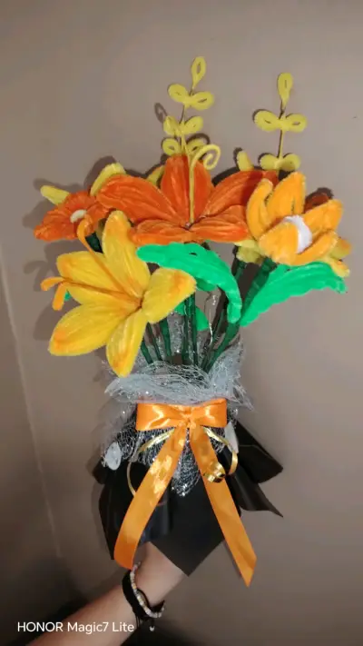Ramo de flores artificiales colorido - miniatura 5