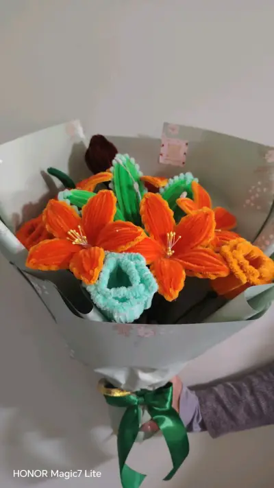 Ramo de flores artificiales colorido - miniatura 6