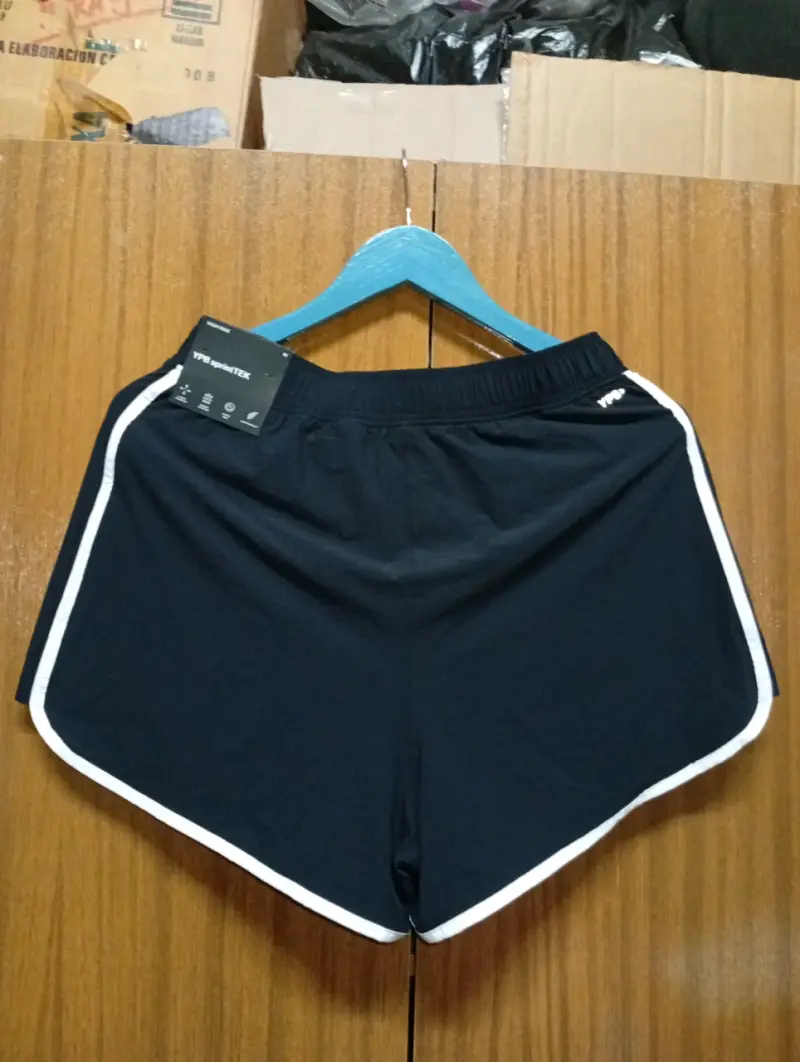 Shorts deportivos azul con franjas - 3