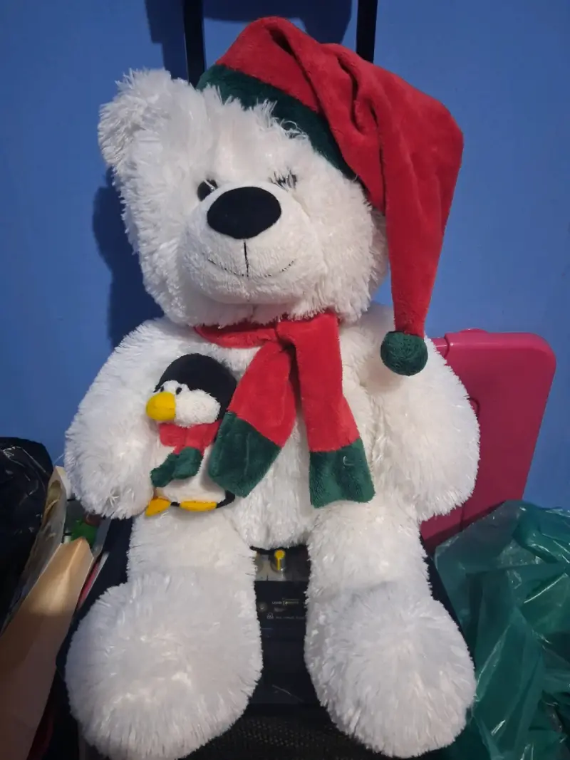 Osito de peluche navideño grande