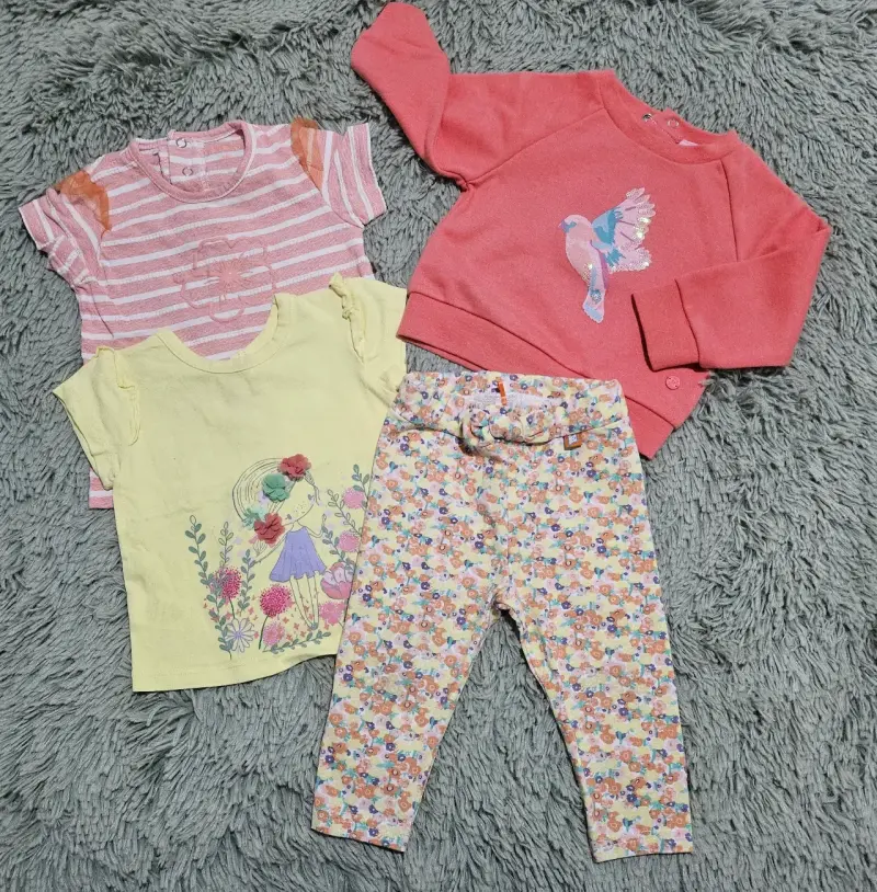 Conjunto niña calza, poleras y poleron - 1