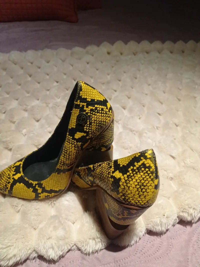 Tacones animal print amarillos - 5
