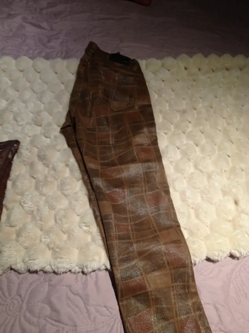 Jeans marrones con brillo - 2