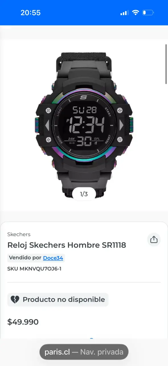 Reloj deportivo Skechers negro - 6