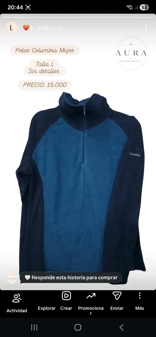 Polar Columbia mujer azul