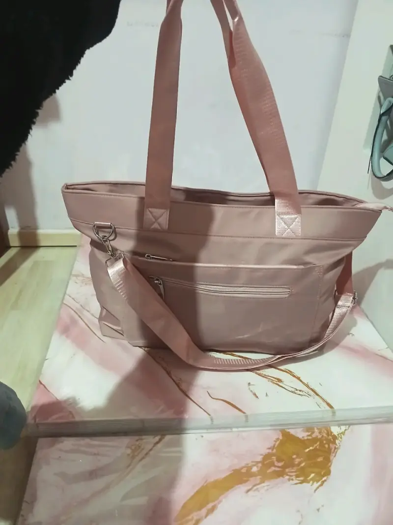 Bolso tote rosa grande - 1
