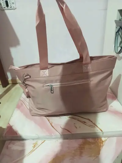Bolso tote rosa grande - miniatura 2