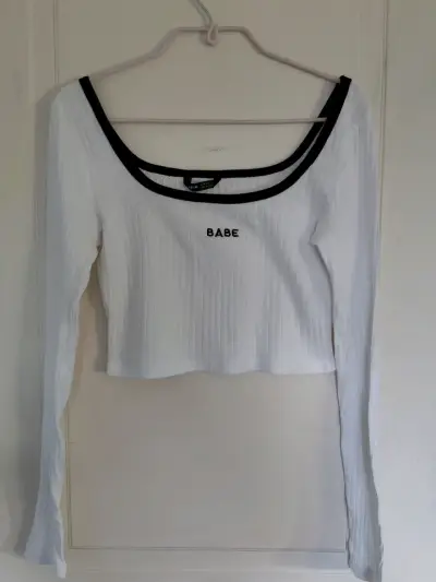 Top blanco de manga larga - miniatura 1