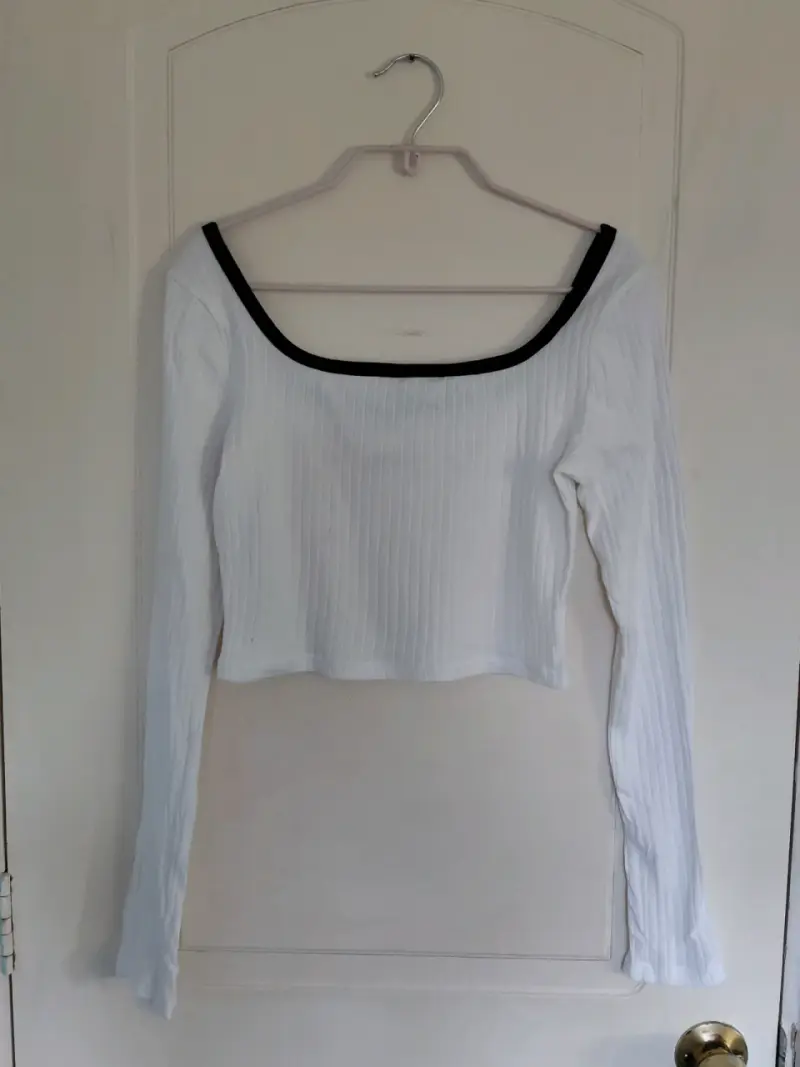 Top blanco de manga larga - 2