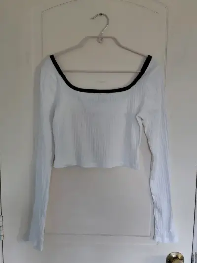 Top blanco de manga larga - miniatura 2