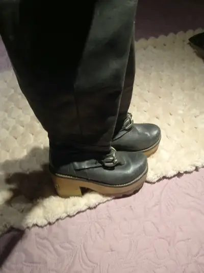 Botines de cuero gris - miniatura 5