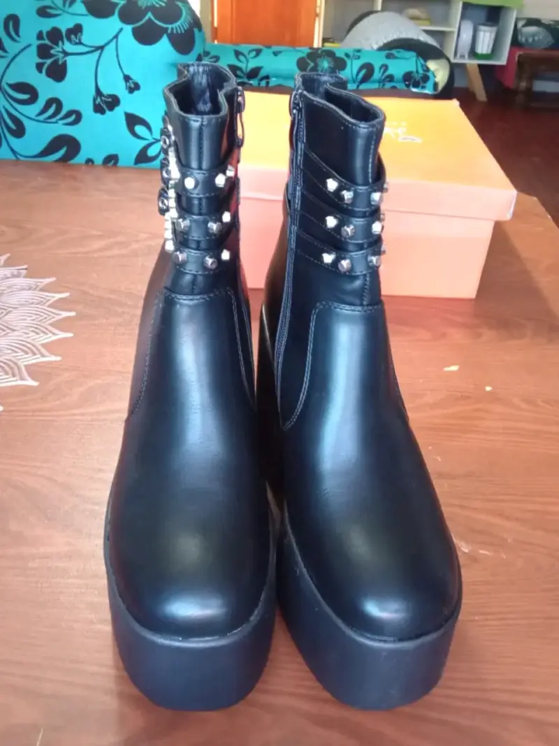 Botines negros con plataforma - 3