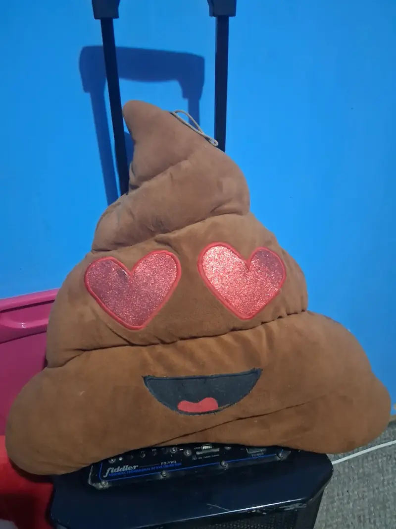 Almohada emoji café divertida
