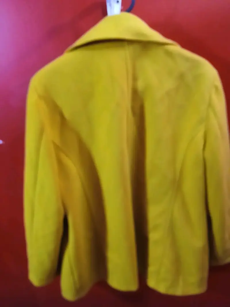 Abrigo mujer color mostaza - 3