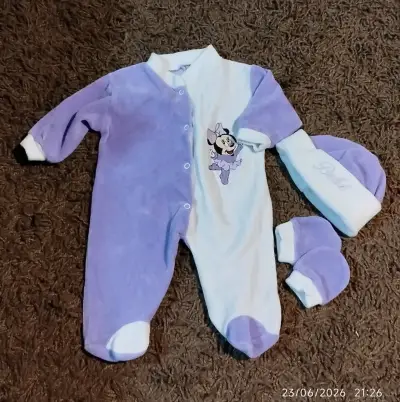 Pijama bebé con Minnie morado - miniatura 1