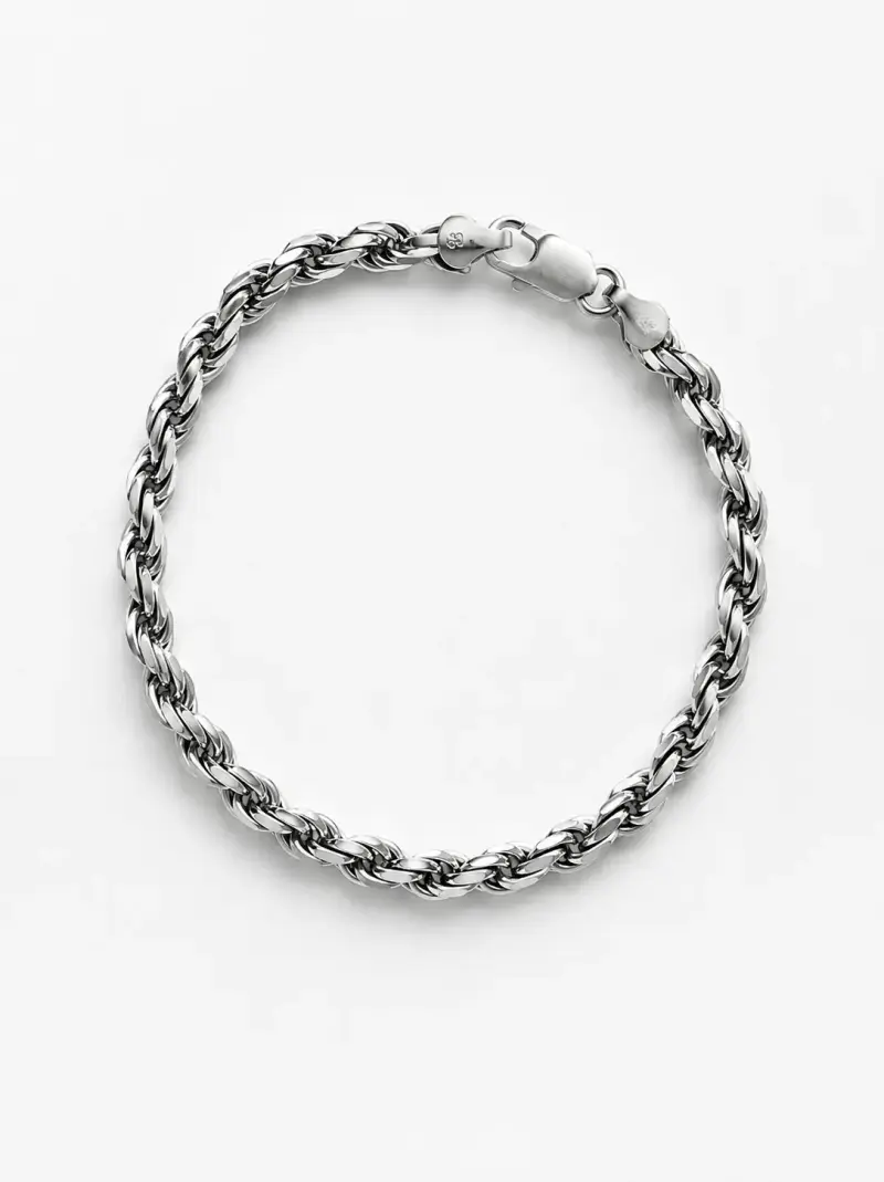 Pulsera de plata trenzada