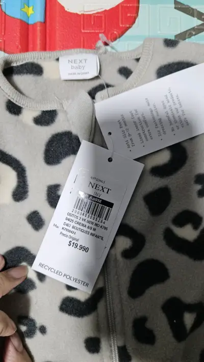 Enterito bebé animal print next 6 a 9 meses - miniatura 3