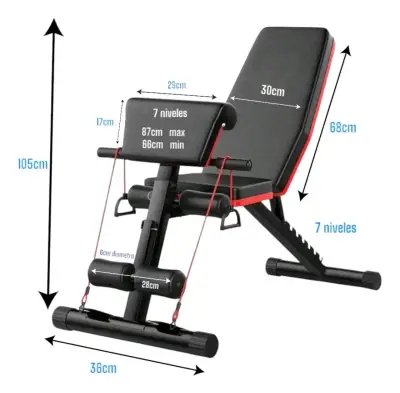 Banco de ejercicios reclinable - miniatura 1