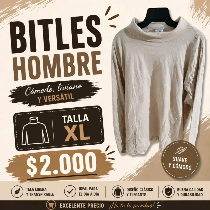 Bitles hombre beige XL