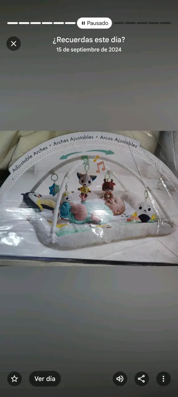 Gimnasio para bebé con arcos ajustables