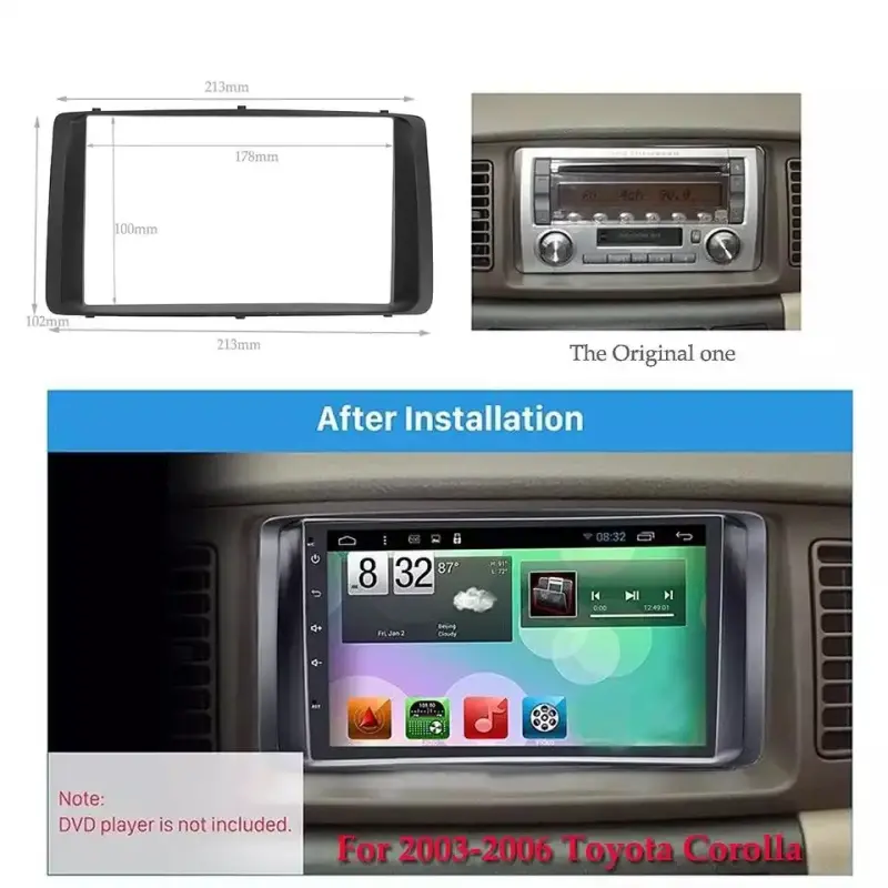 Bisel radio Toyota Corolla 03-06 - 5