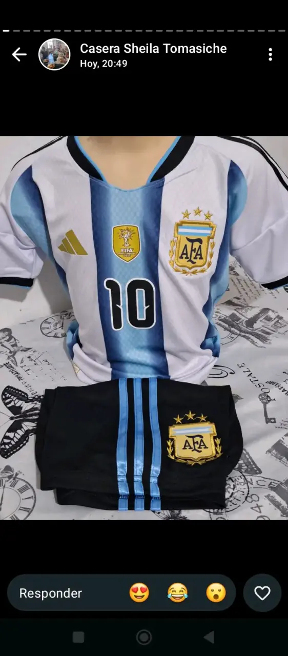 Uniforme de fútbol Argentina 2026 de niño