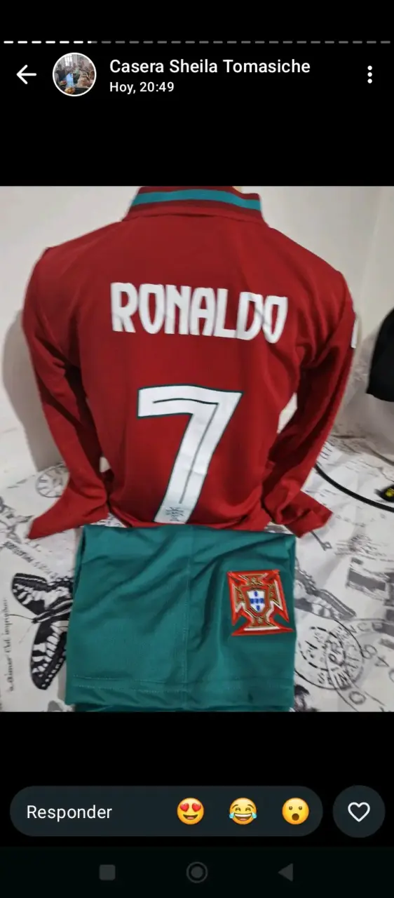 Conjunto fútbol Portugal de niño camiseta y short - 2