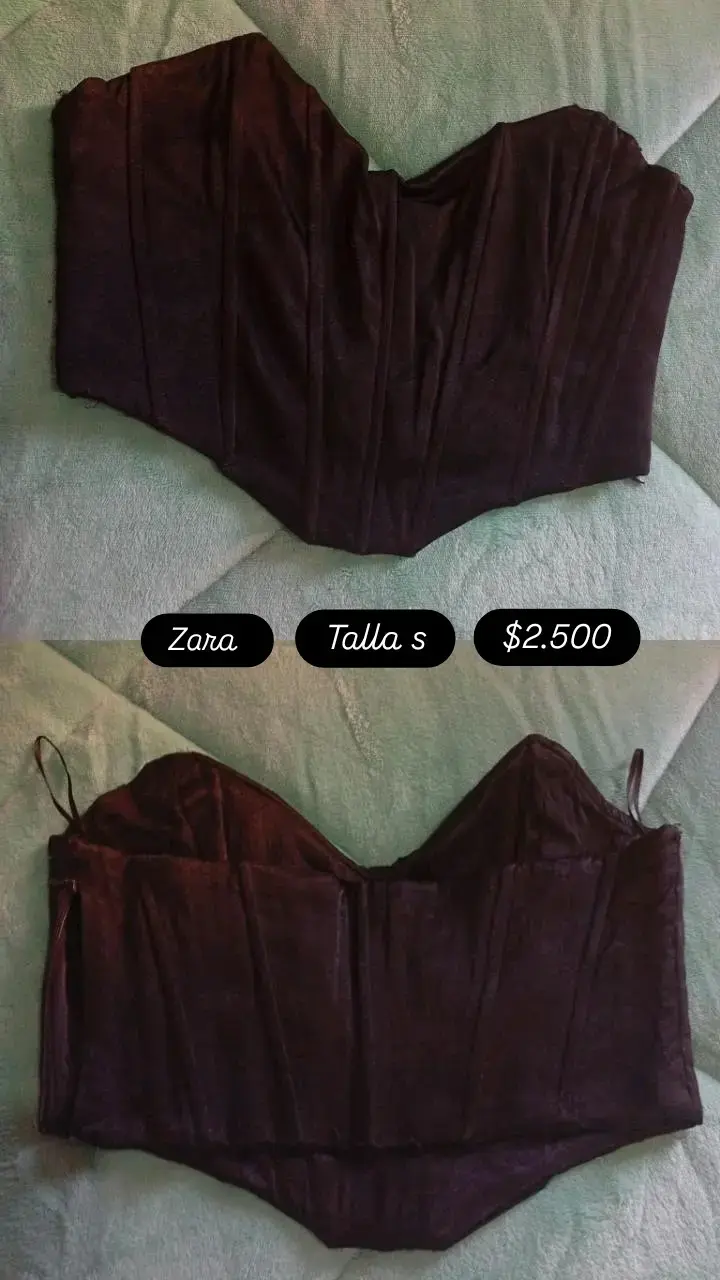 Corset negro Zara talla S