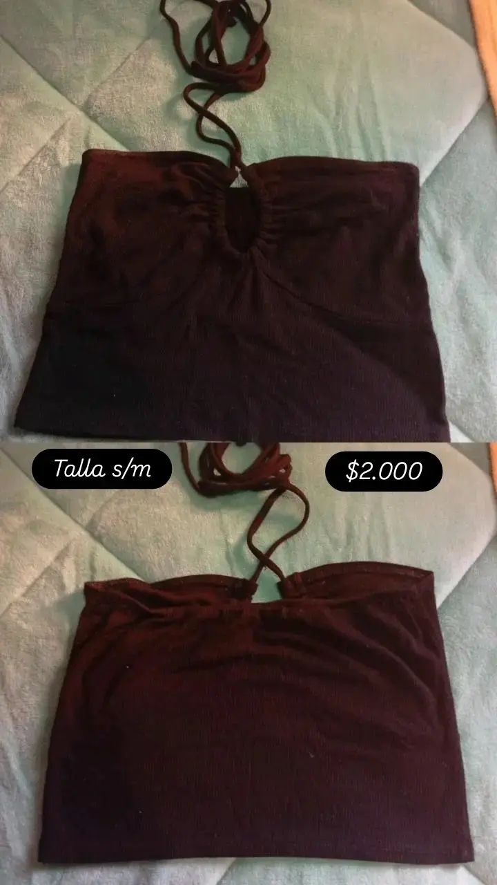 Top strapless negro talla S/M