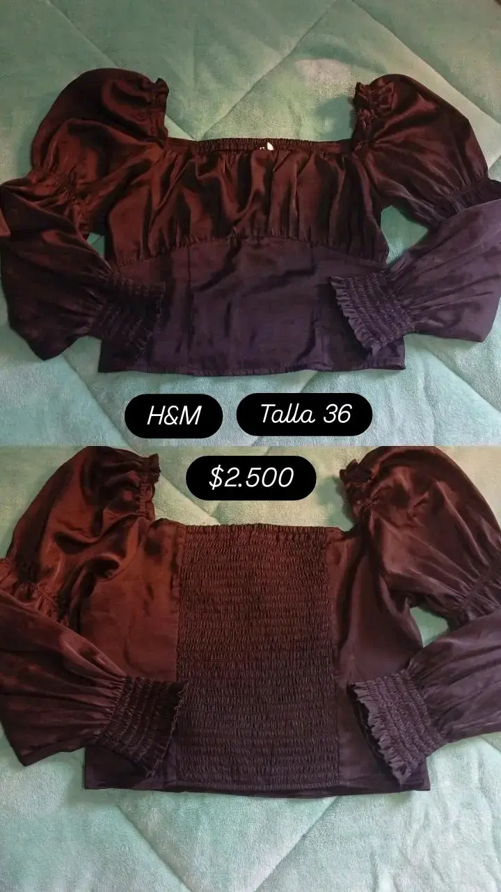 Blusa negra H&M manga larga