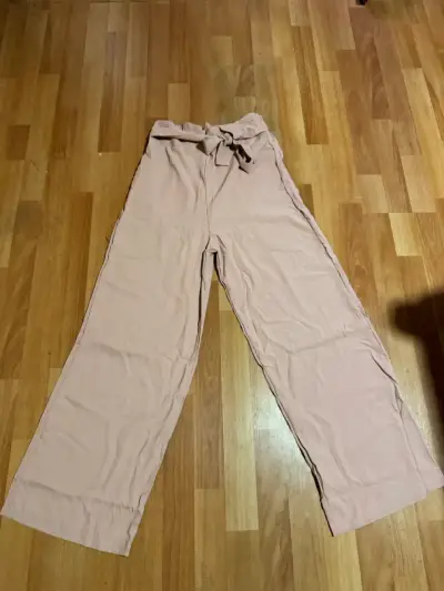 Pantalón palazzo beige - miniatura 1