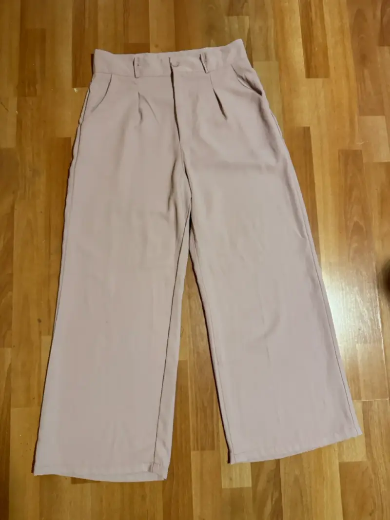 Pantalón palazzo beige - 4