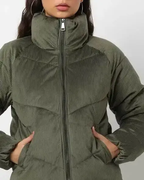 Chaqueta acolchada verde mujer XS - 1
