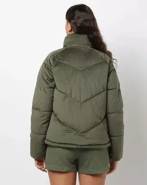Chaqueta acolchada verde mujer XS - 2