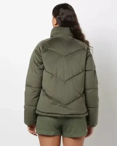 Chaqueta acolchada verde mujer XS - miniatura 2