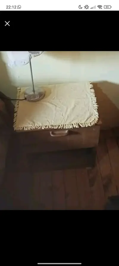 Velador de madera vintage - miniatura 2